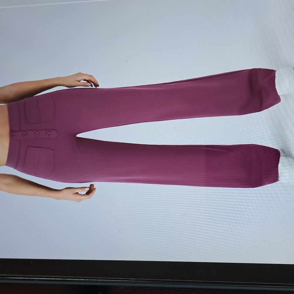 XLARGE      HALARA  HIGH WAISTED BUTTON STRAIGHT LEG CASUAL PANT